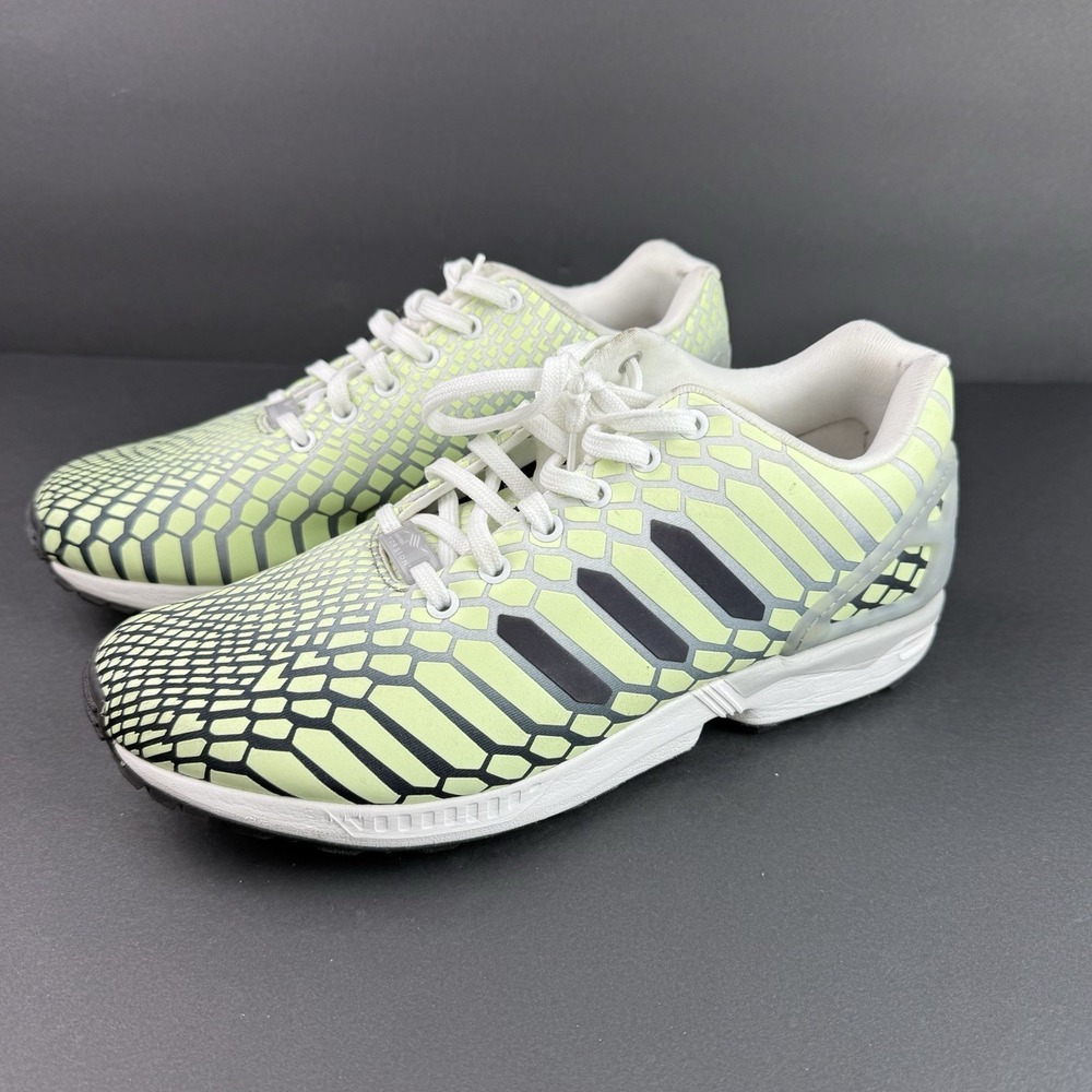 Adidas ZX FLUX XENO Glow-In-The-Dark Running 8000 TORSION gym Shoes Men sz 10 - Picture 3 of 11